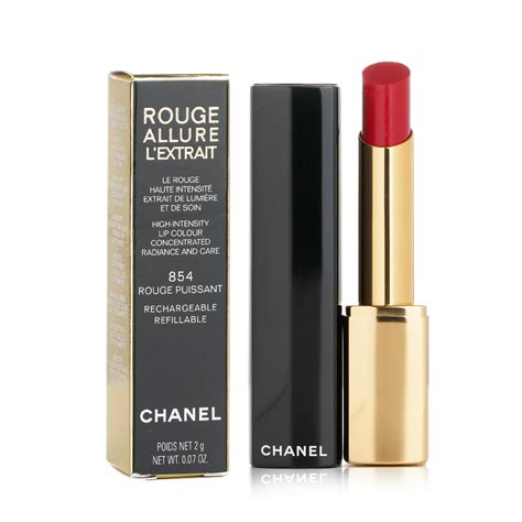 chanel rouge allure l'extrait 854 rouge puissant sample|ROUGE ALLURE L'EXTRAIT .